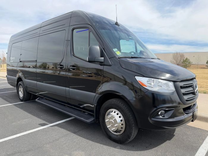 Black Mercedes Sprinter – Aspen limo service