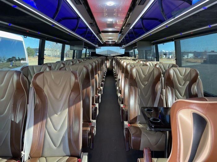 Charter coach interior – Aspen limo service