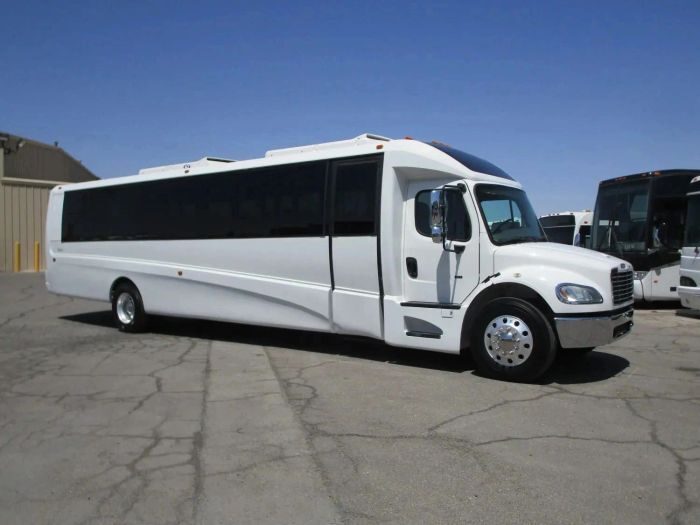 Large white party bus – Aspen limo service