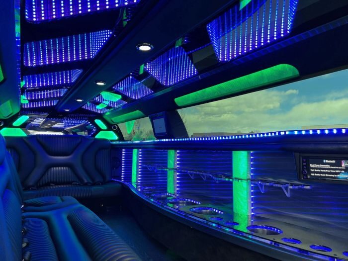 Stretch limo with LED bar – Aspen limo service